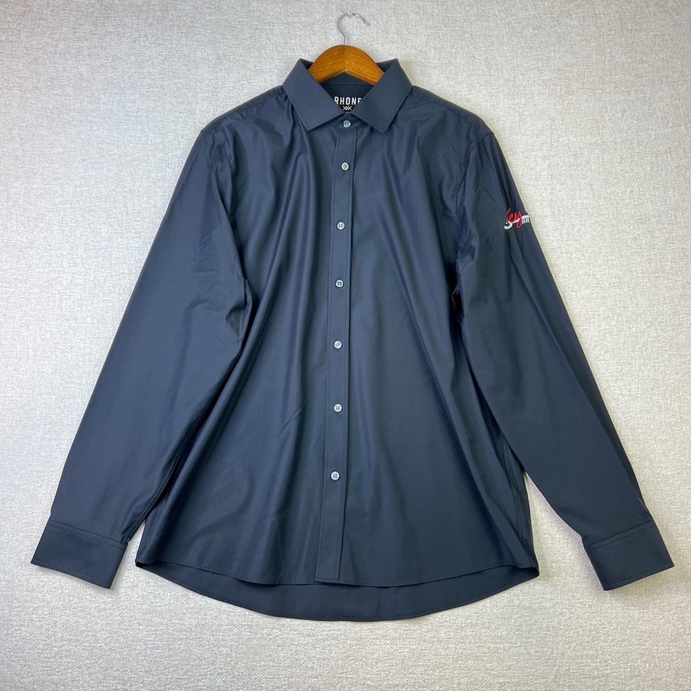 Rhone XL Slim Fit Solid Commuter Performance Classic Stretch Long Sleeve Shirt